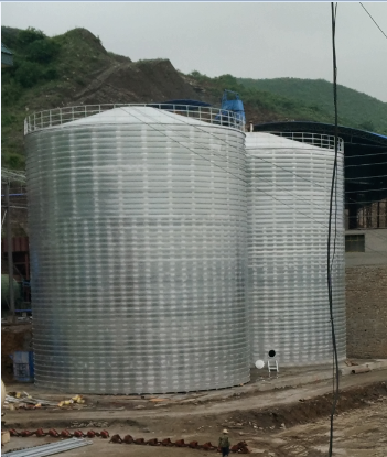 沁水粮食钢板仓的安装全过程不用热焊接